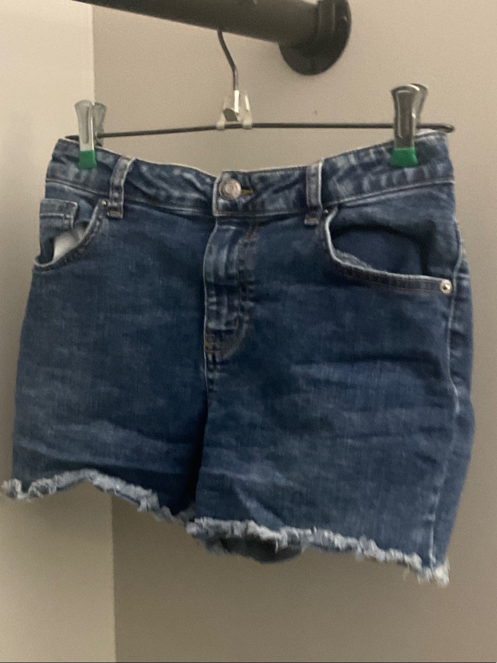 Cat & Jack Dark Blue Denim Frayed Hem Shorts